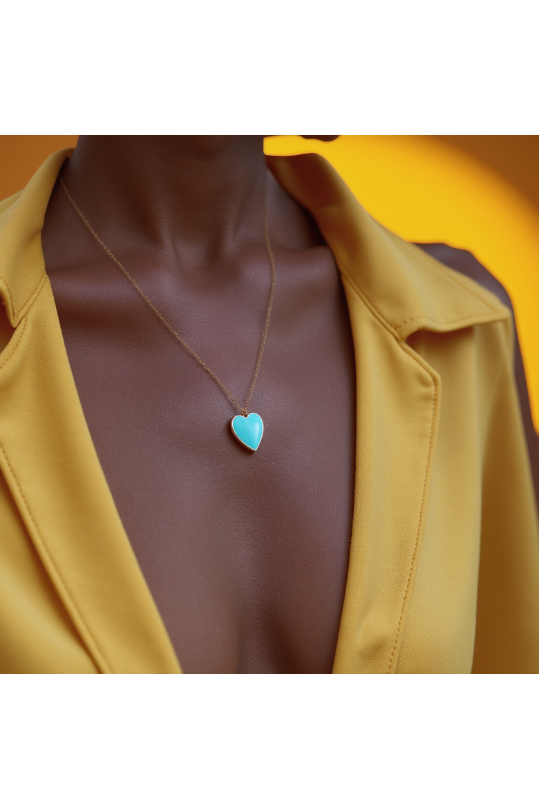 Single Hearted Girl Turquoise Necklace, Alternate, color, Turquoise