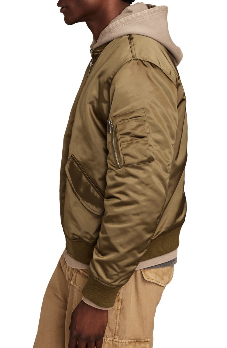 Lucky Brand Army X Zip-Up Bomber Jacket, Alternate, color, 
