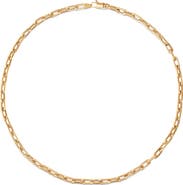 Sara Weinstock Gold Rectangular Link Chain Necklace