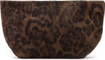 Hex Leopard Suede East/West Pouch