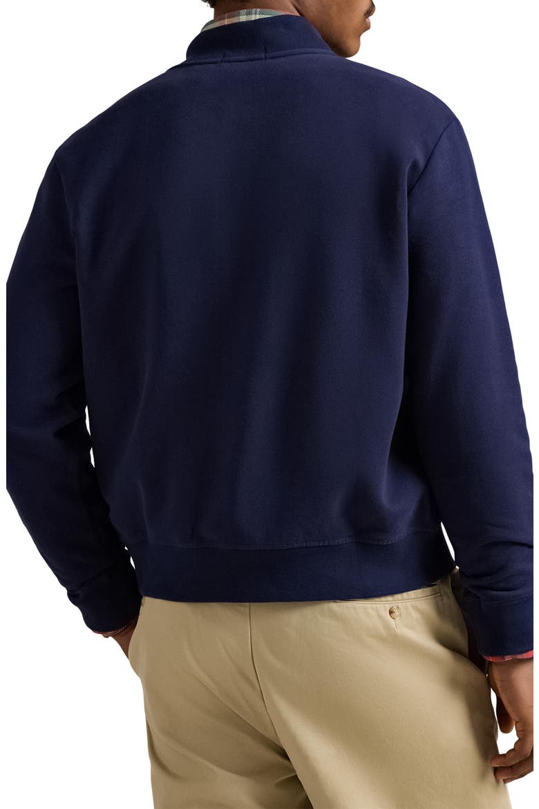 Logo Fleece Bomber Jacket, Alternate, color, CRUISE NAVY