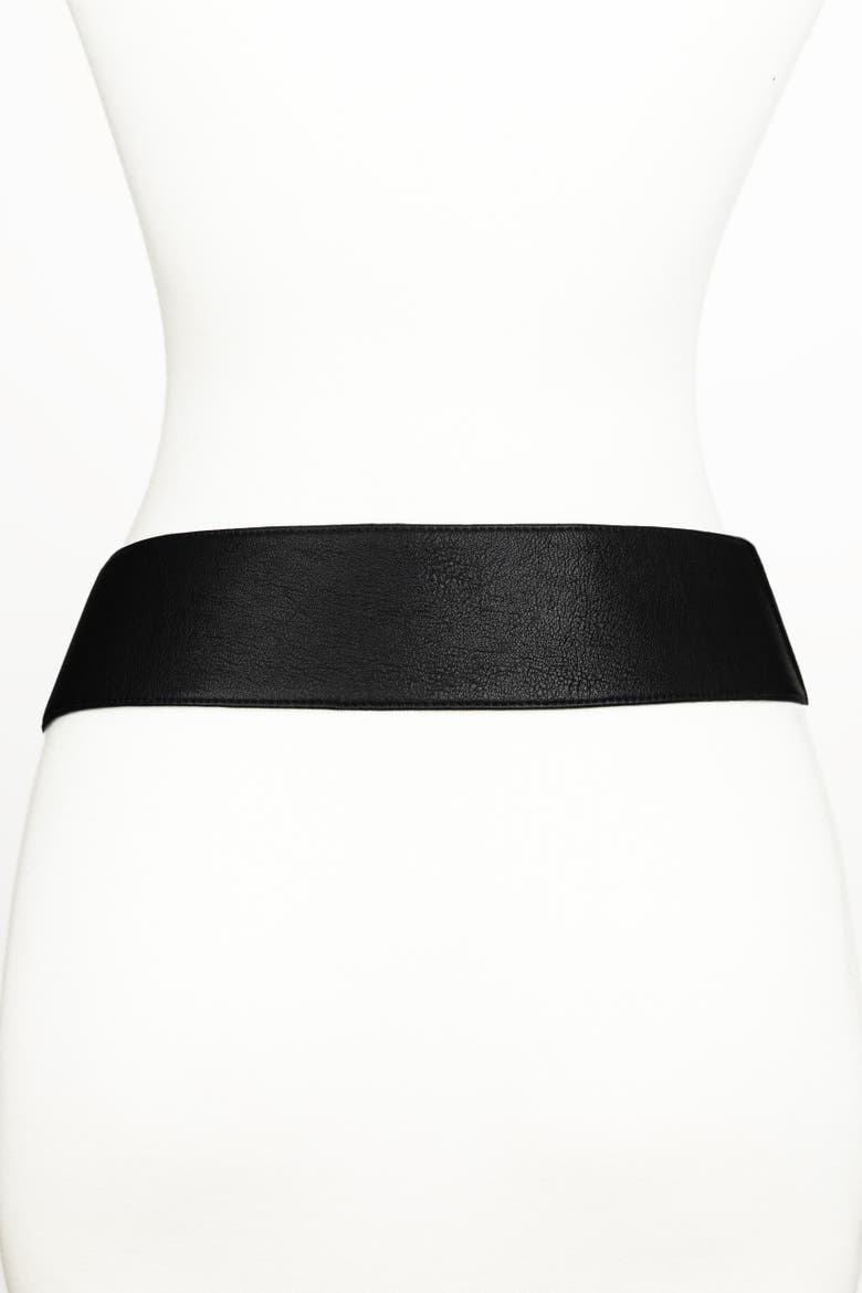 Vixen Color Block Leather Belt, Alternate, color, Black