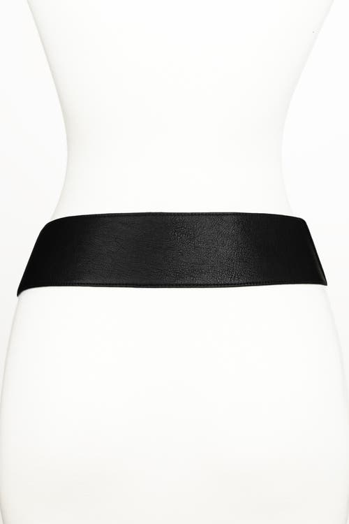 Raina Belts Vixen Color Block Leather Belt In Black