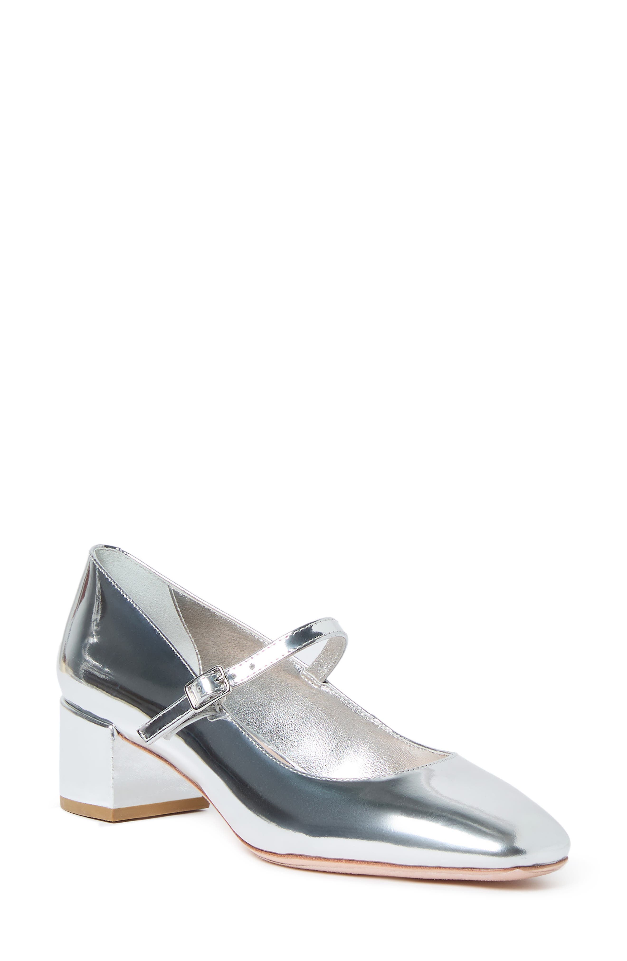 Loeffler Randall Lyra Mary Jane Pump, Main, color, Silver