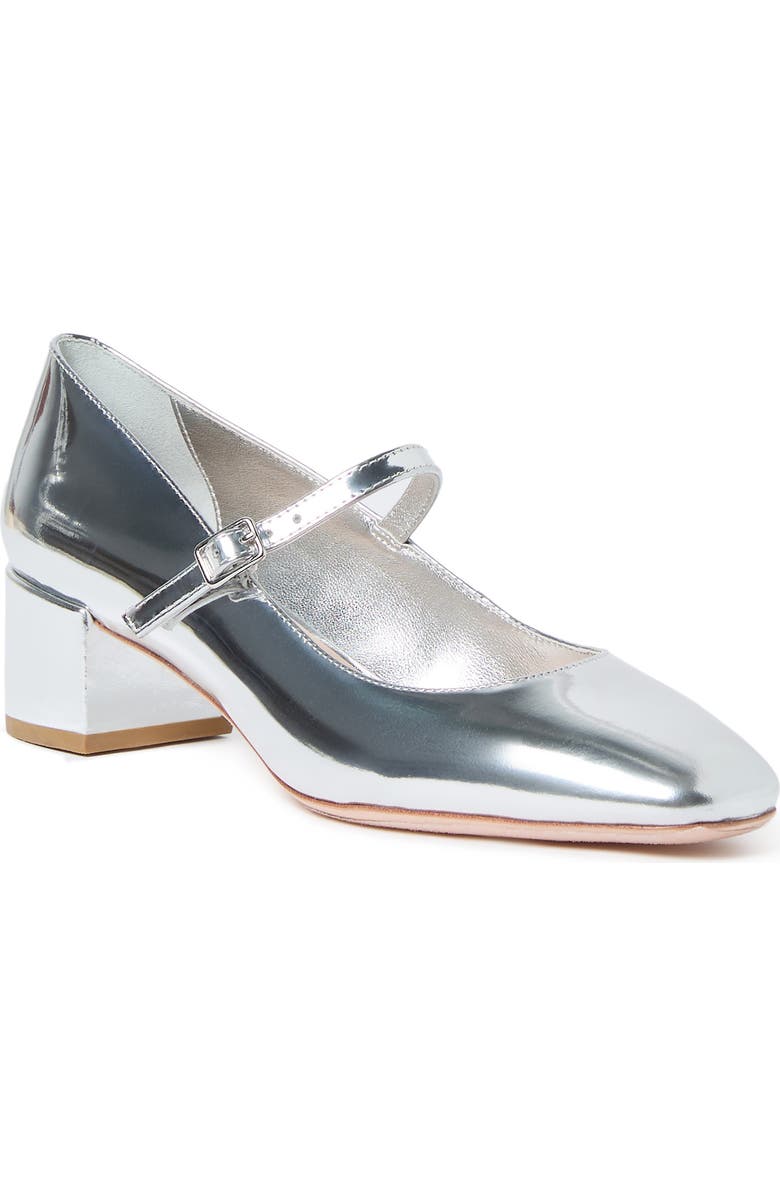 Loeffler Randall Lyra Mary Jane Pump, Main, color, Silver