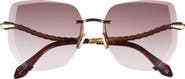 BVLGARI Serpenti Viper Rimless Geometric Sunglasses