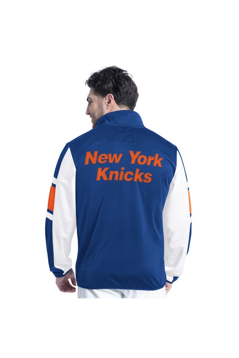 Men's G-III Sports by Carl Banks Blue/White New York Knicks Back Field Full-Zip Track Jacket, Alternate, color, Blue