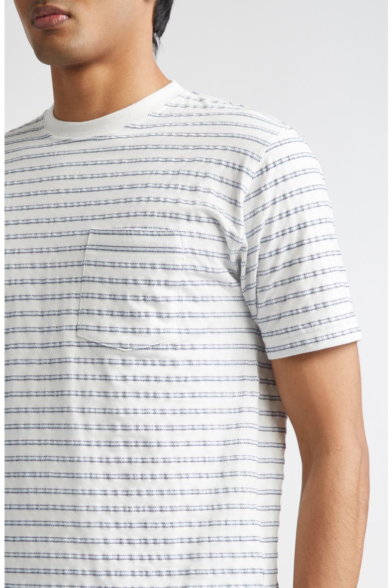 Jacquard Stripe Pocket T-Shirt, Alternate, color, WHITE