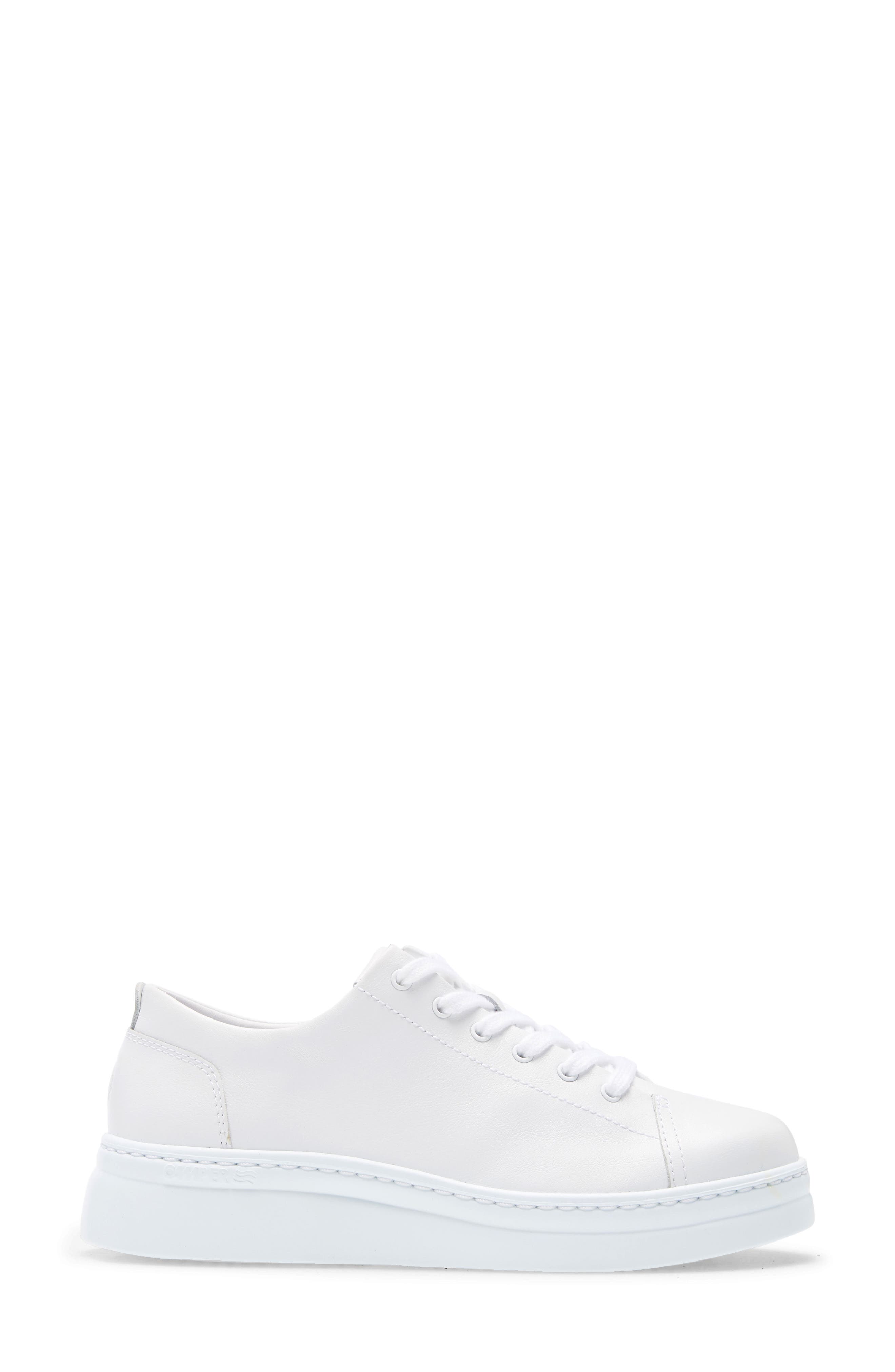 Runner Up Sneaker, Alternate, color, NEW WHITE NATURAL LEATHER