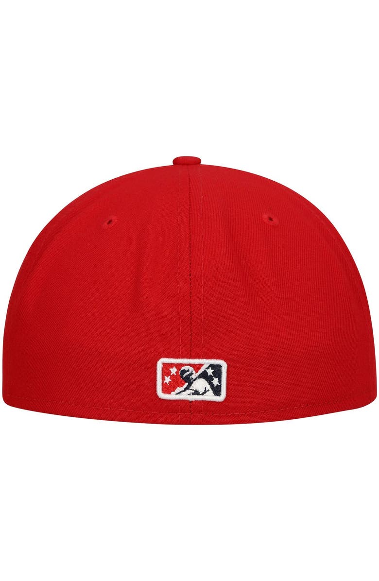 New Era Men's New Era Red Greenville Drive Authentic Collection Team Home 59FIFTY Fitted Hat, Alternate, color, Red