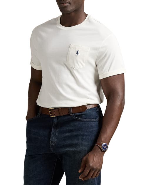 Big & Tall Classic Fit Jersey Crewneck Pocket Tee