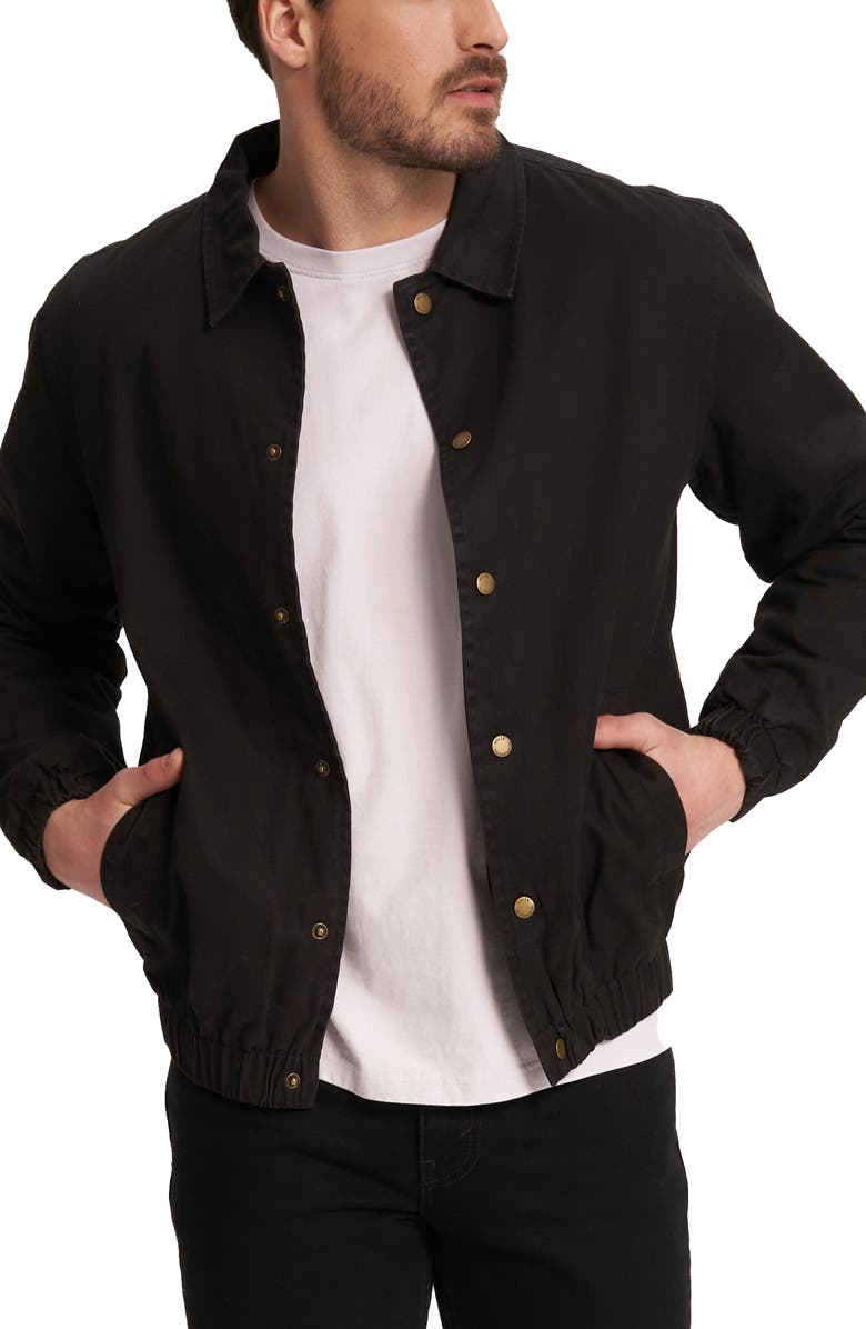 Noize Wiley Waxed Cotton Bomber Jacket, Alternate, color, 