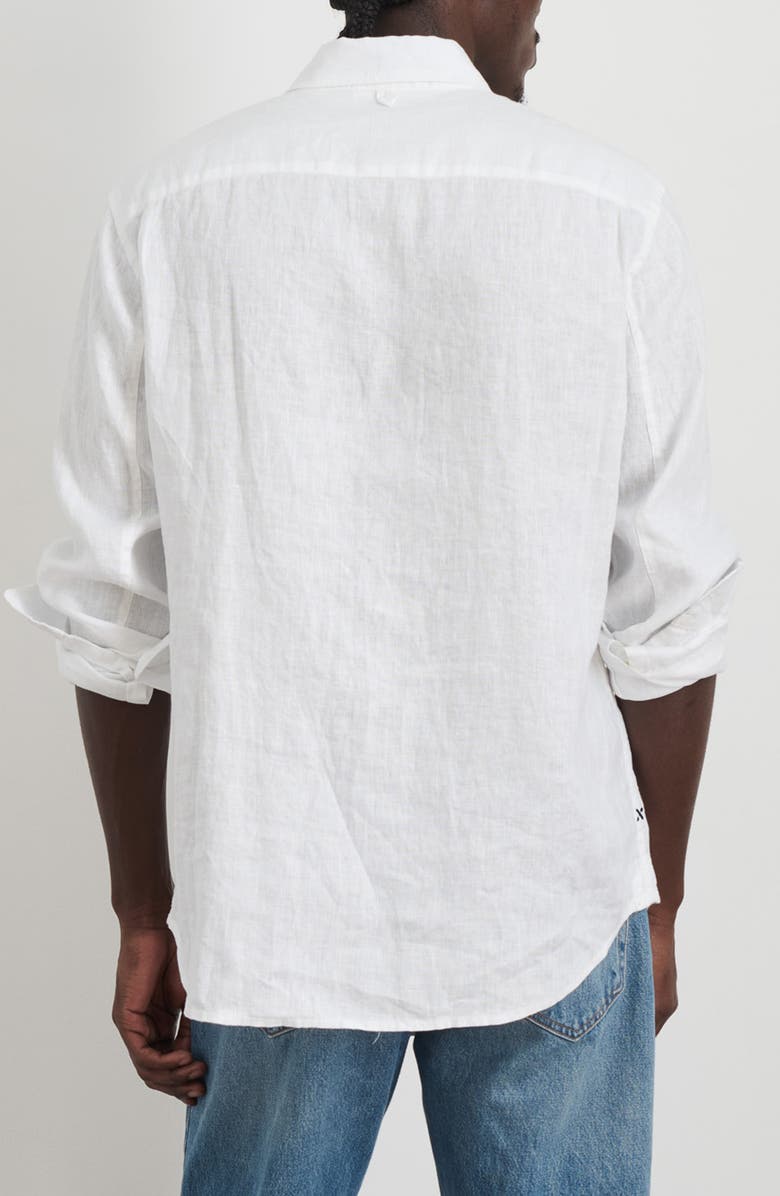 Alex Mill Mill Linen Button-Down Shirt, Alternate, color, White