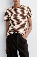MANGO Stripe Cotton T-Shirt