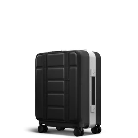 Ramverk Pro Hardside 21 Inch Carry On Luggage Spinner with Buckle Closure and Zipper Front Access Pocket