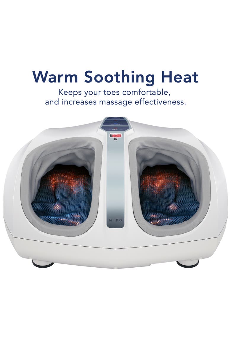 Shiatsu Foot Massager with Deep Kneading and Heat in White, Alternate, color, White