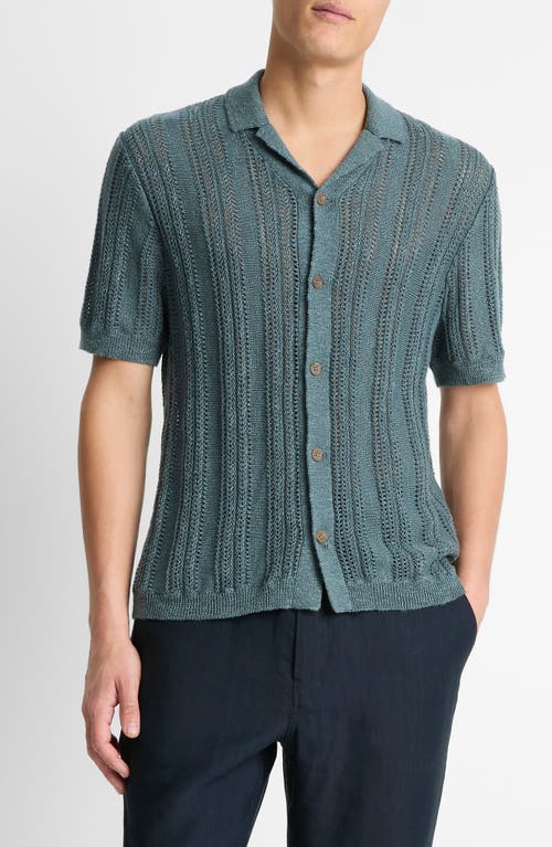 VINCE VINCE CABANA KNIT BUTTON-UP SHIRT