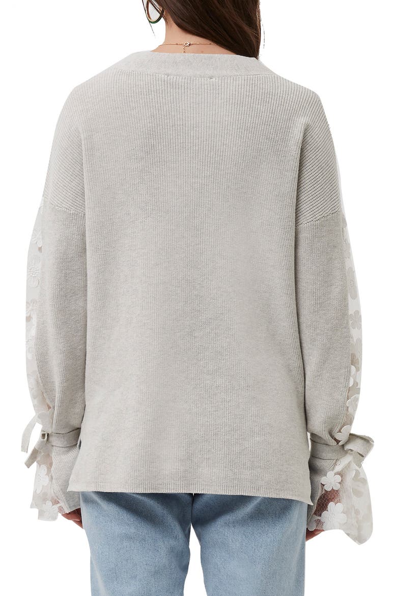 Caballo Sweater, Alternate, color, DOVE GREY-WINTER WHITE