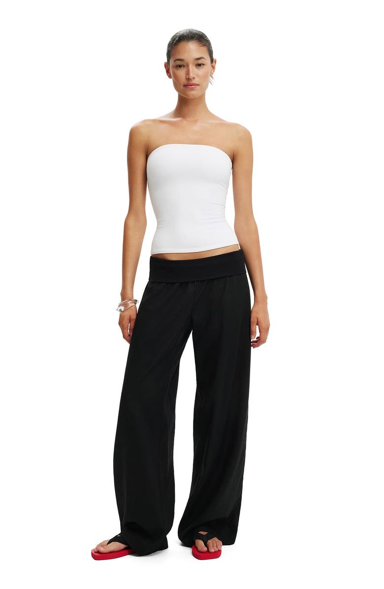 Cotton On Women's Haven Fold Over Pant, Alternate, color, Black