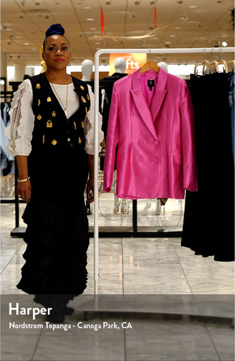 Metallic Double Breasted Blazer, sales video thumbnail