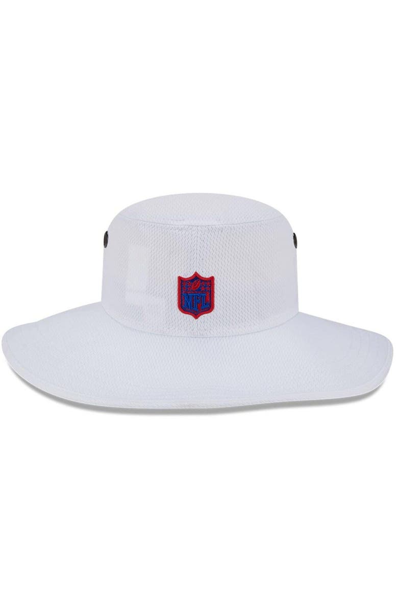 New Era Men's New Era White Buffalo Bills 2023 NFL Training Camp Throwback Panama Bucket Hat, Alternate, color, 