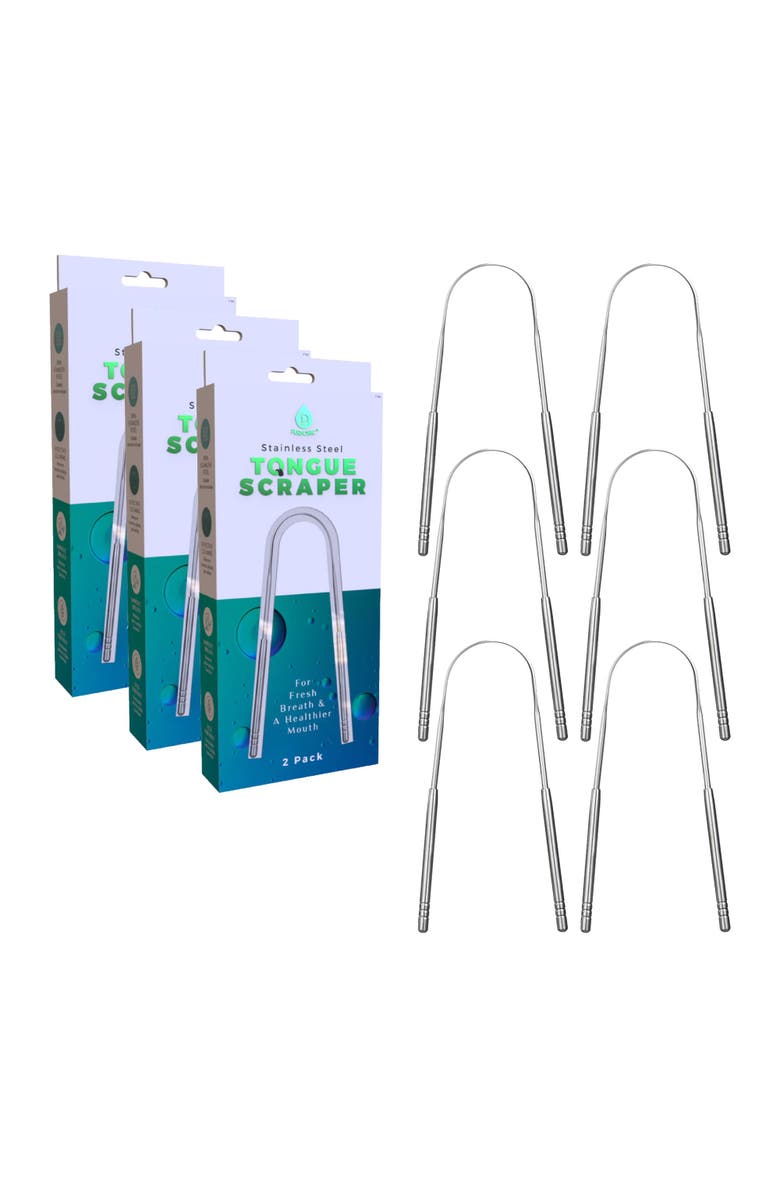 PURSONIC Stainless Steel Tongue Scraper For Fresh Breath & a Healthier Mouth, Main, color, Silver