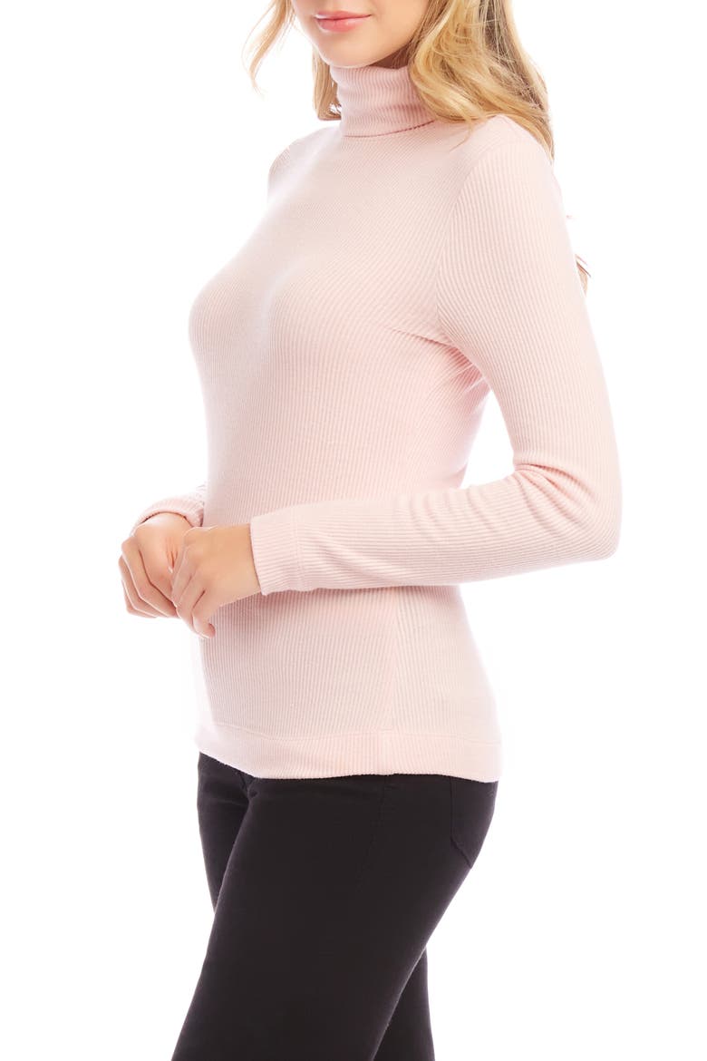 Turtleneck Rib Top, Alternate, color, ROSE