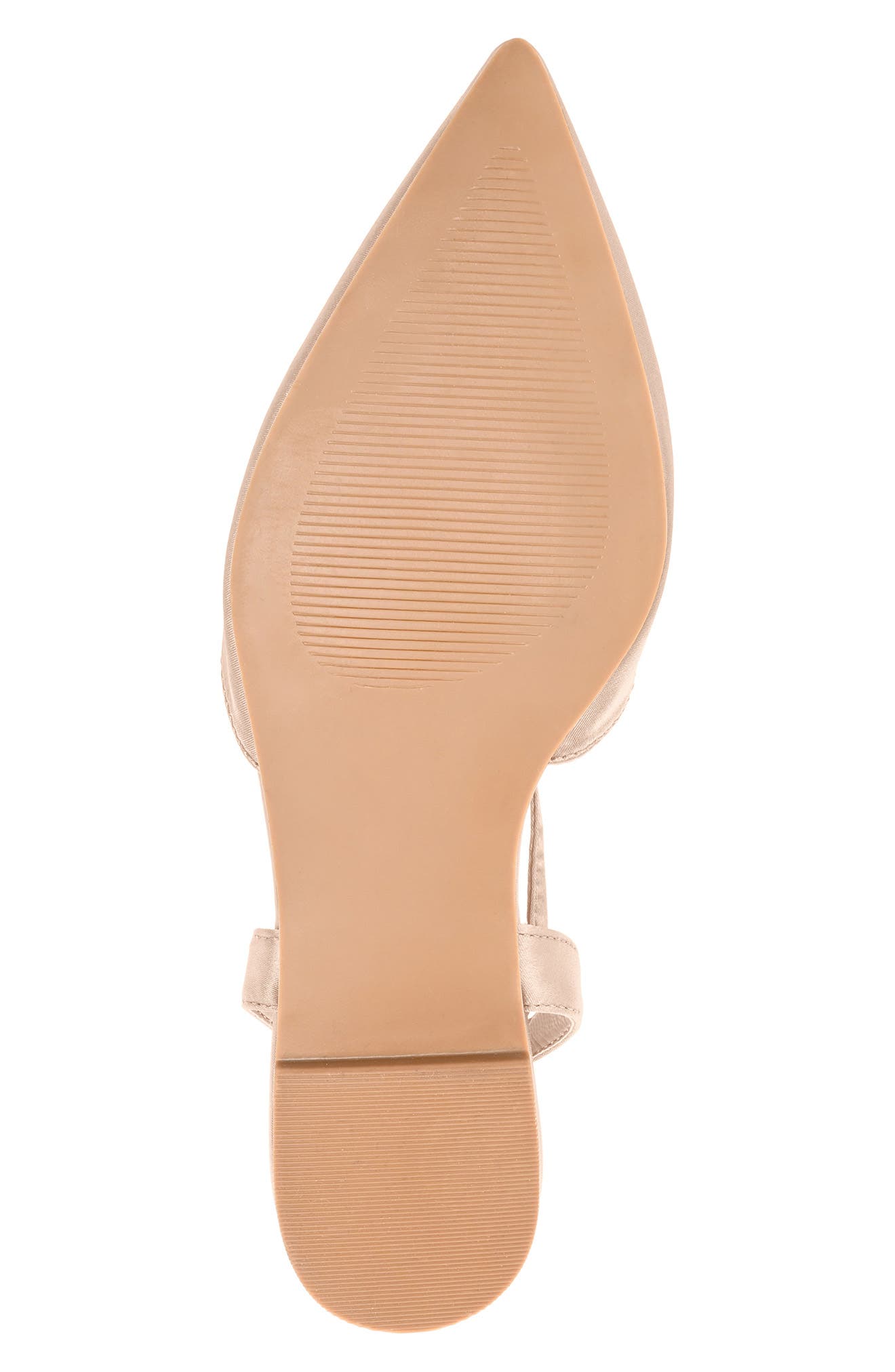 Lace-up Pointed-toe Flat, Alternate, color, NUDE