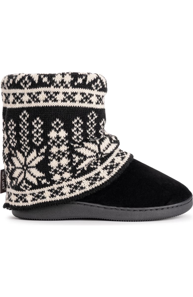 MUK LUKS Raquel Faux Fur Lined Indoor/Outdoor Bootie Slipper, Alternate, color,