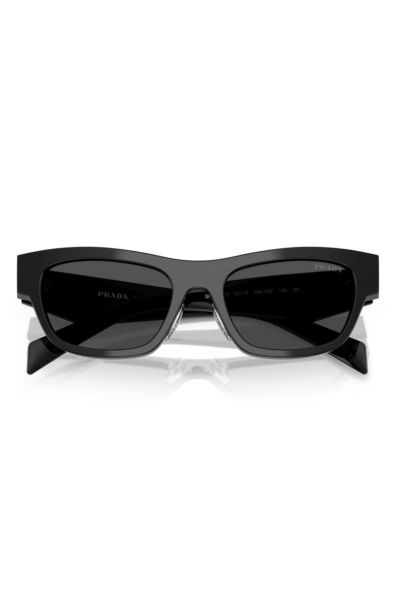 Prada 53mm Butterfly Sunglasses, Alternate, color, 16K08z53 Black