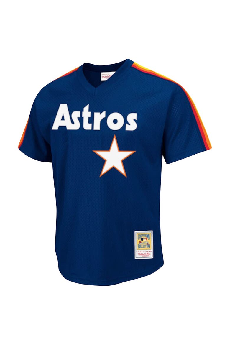 Men's Mitchell & Ness Nolan Ryan Navy Houston Astros Cooperstown Collection Big & Tall Mesh Batting Practice Jersey, Alternate, color, Navy