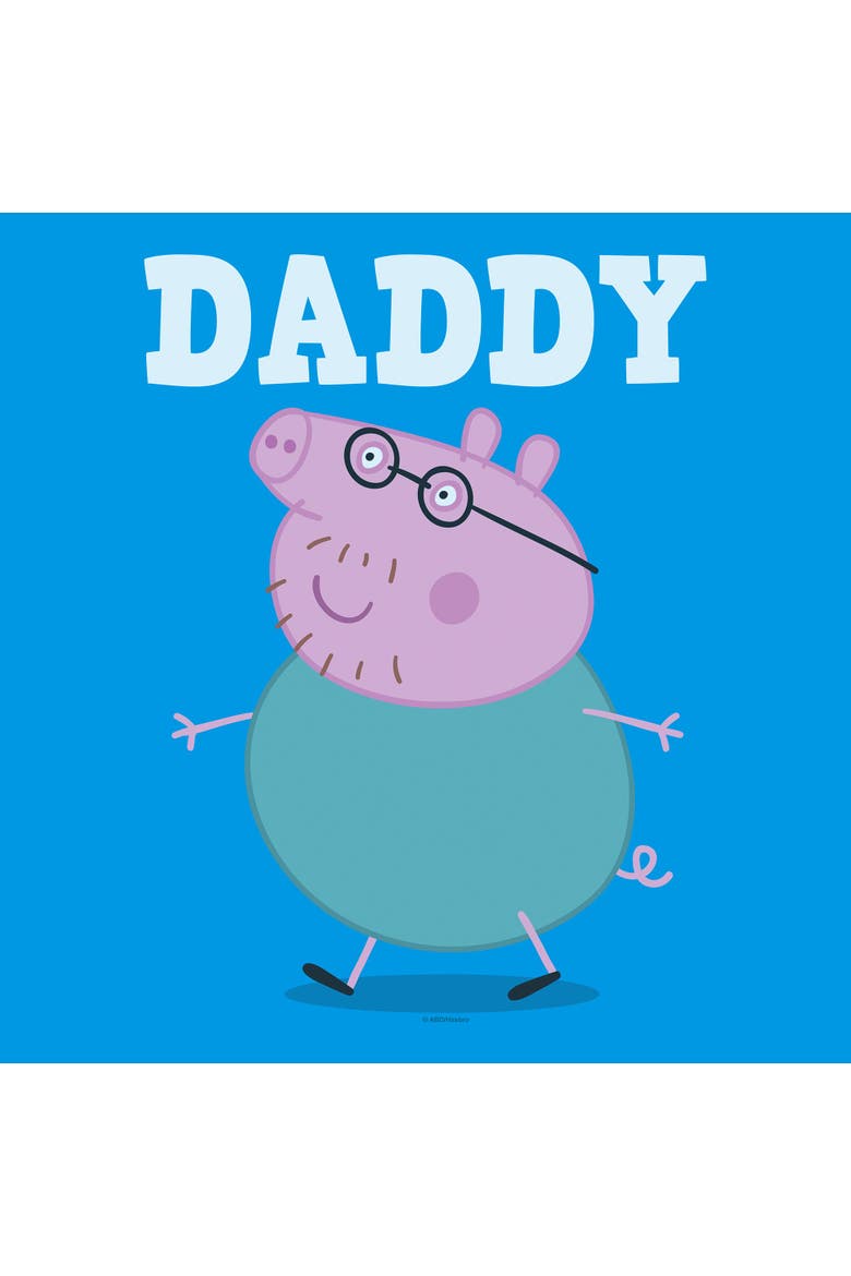 Men's Peppa Pig Daddy Pig Portrait  Graphic T-Shirt, Alternate, color, Sapphire