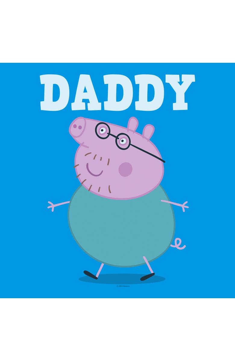 Peppa Pig Men's Peppa Pig Daddy Pig Portrait Graphic T-Shirt, Alternate, color, Sapphire