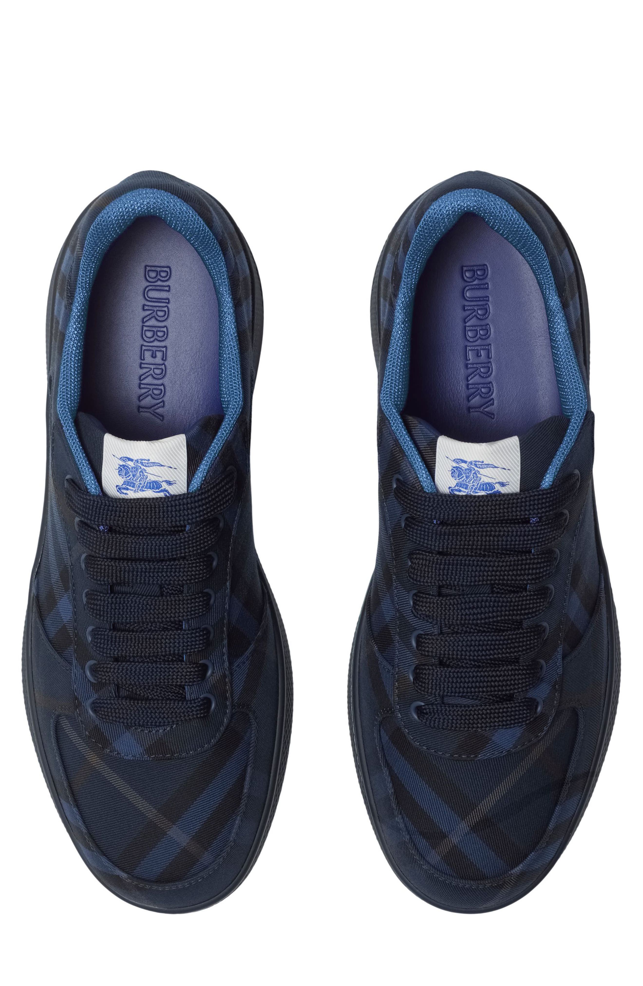 Burberry Terrace Check Sneaker, Alternate, color, Midnight