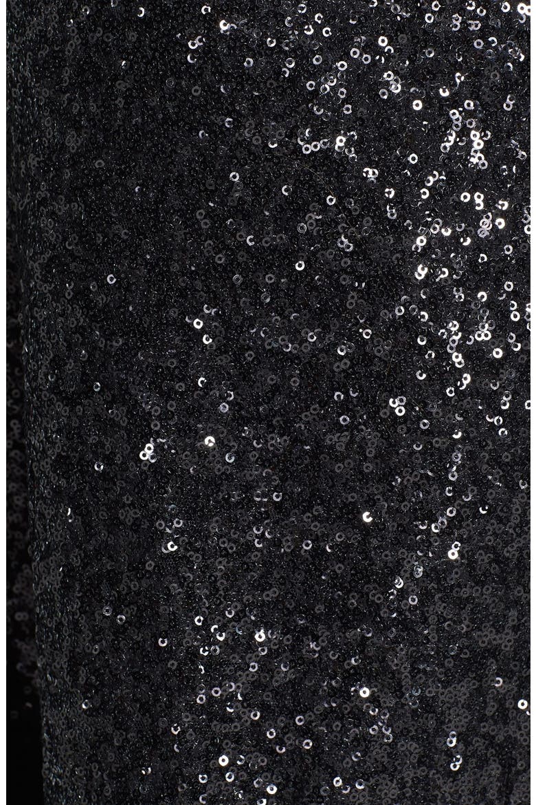 Sequin Track Pants, Alternate, color, BLACK