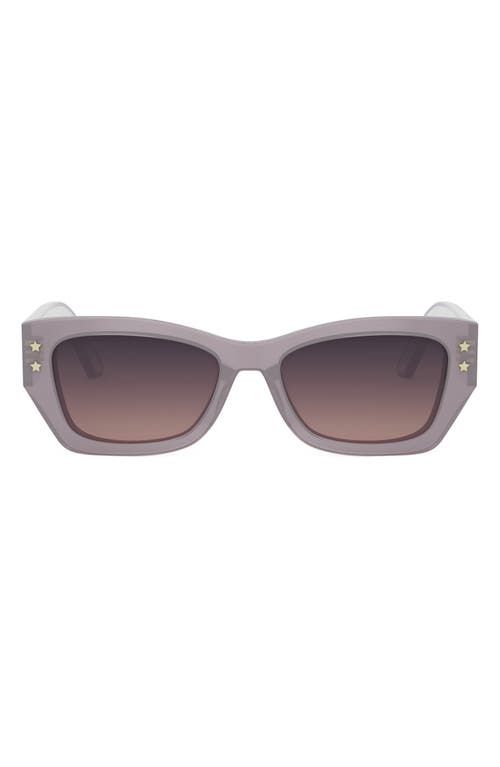 Dior 'pacific S2u 53mm Rectangular Sunglasses In Beige/shiny Bordeaux
