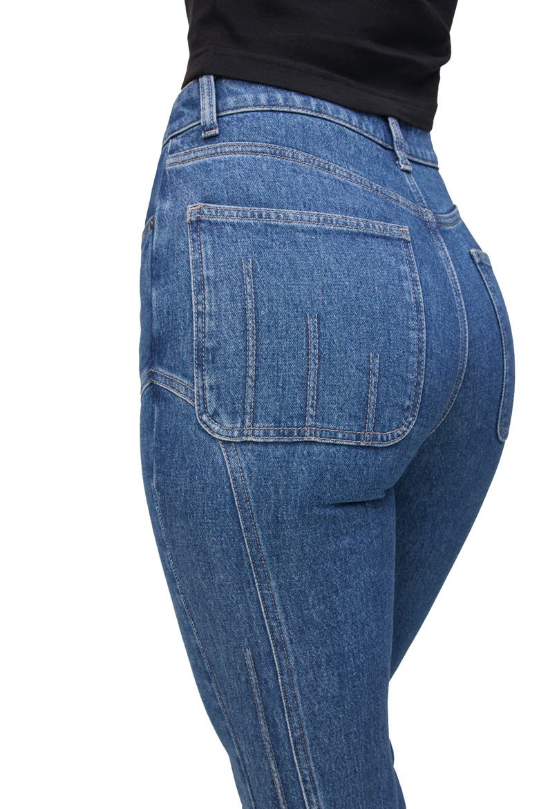 Mia Seamed Flare Jeans, Alternate, color, PACIFIC