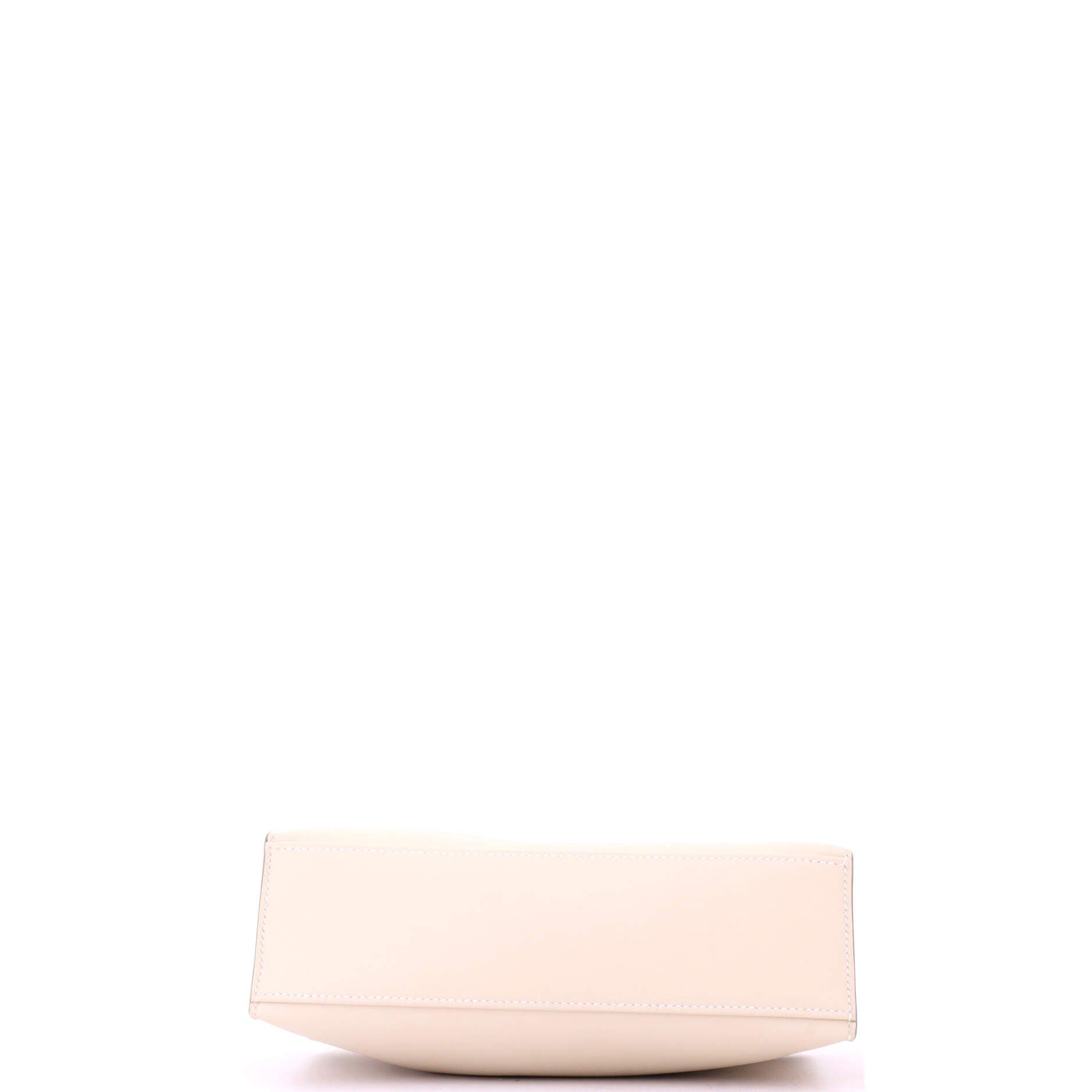 Pre-Owned Hermes Kelly Pochette Swift, Alternate, color, Craie