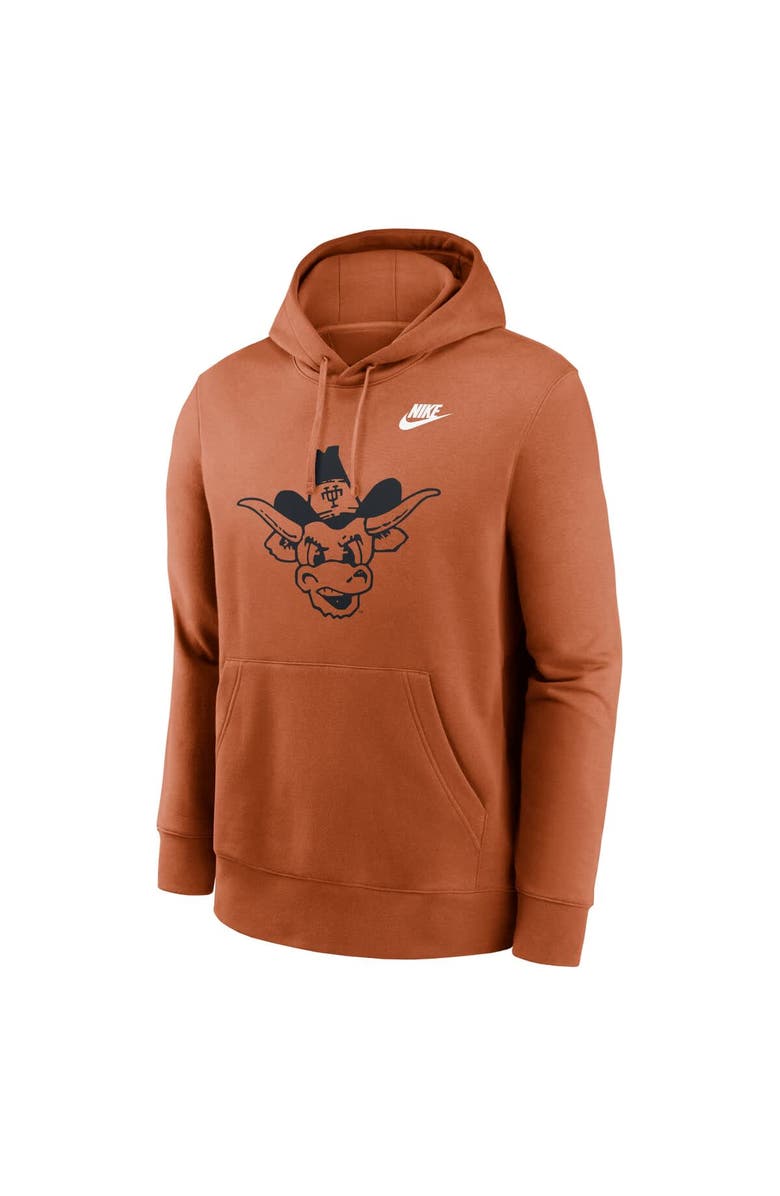 Nike Men's Nike Texas Orange Texas Longhorns Legacy Logo Club Fleece Pullover Hoodie, Alternate, color, Burnt Orange
