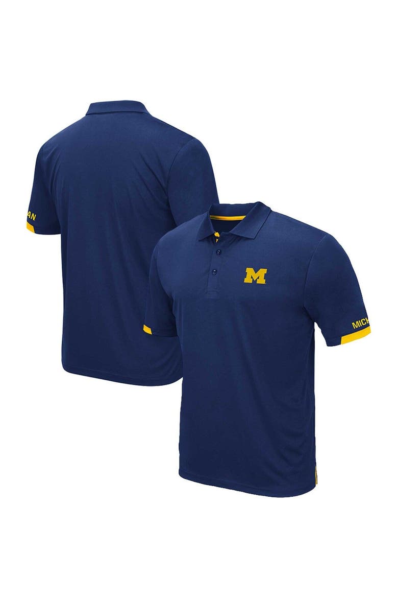 Men's Colosseum Navy Michigan Wolverines Big & Tall Santry Polo, Main, color, Navy