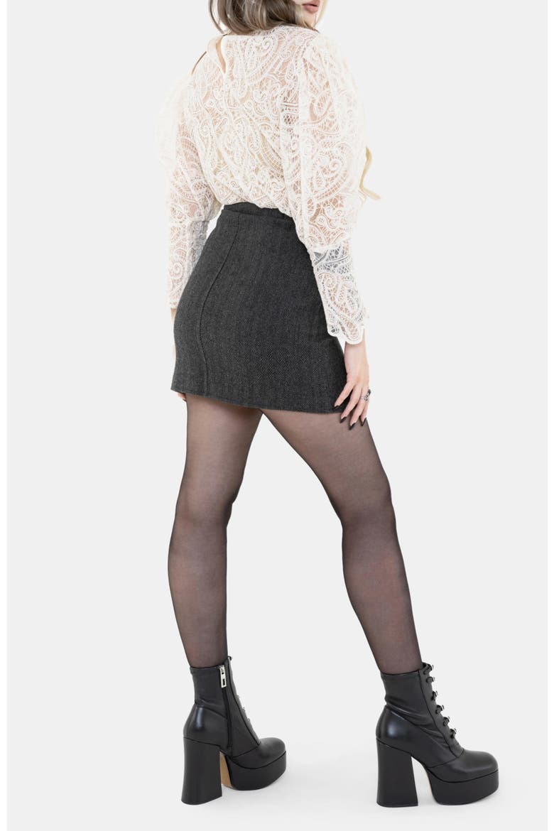 Chrysina Sequin Embellished Mini Skirt, Alternate, color, Grey