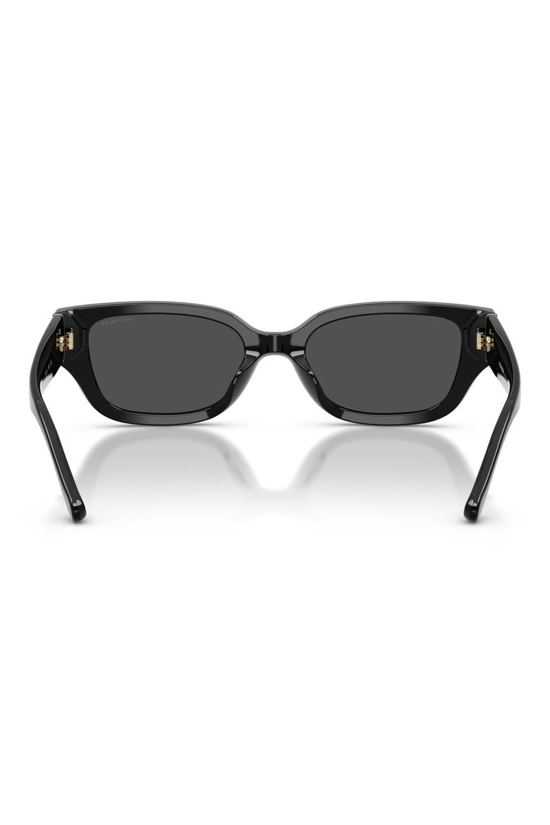 53mm Rectangular Sunglasses, Alternate, color, BLACK / GREY SOLID