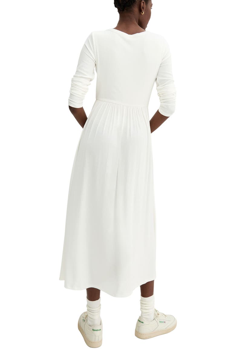 HATCH Collection The Softest Rib Long Sleeve Maternity/Nursing Dress, Alternate, color, Ivory