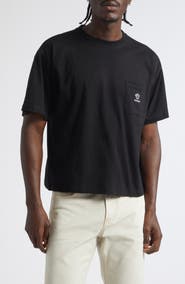 Versace Embroidered Cotton Jersey Pocket T-Shirt