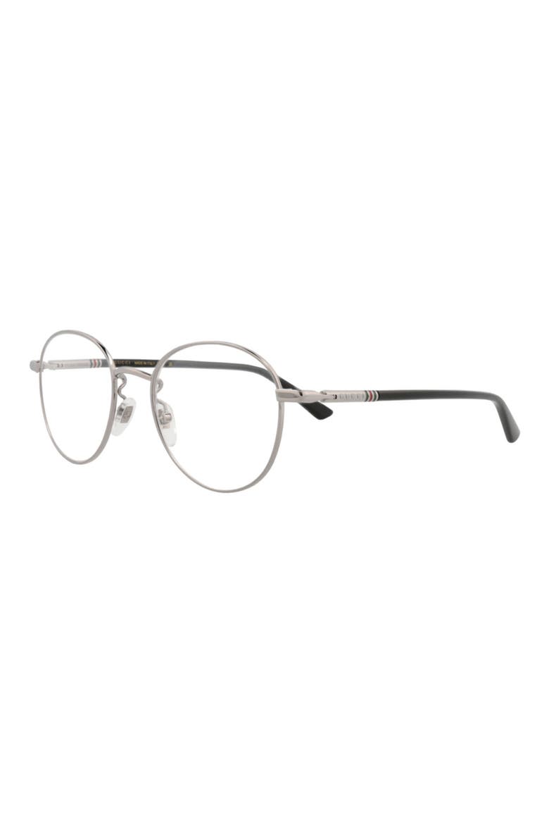 51mm Round Optical Glasses, Alternate, color, RUTHENIUM BLACK TRANSPARENT