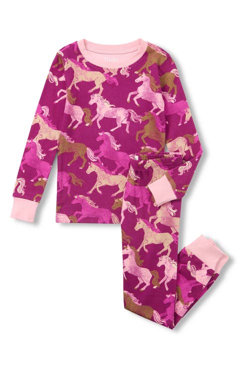 Kids' Galloping Horses Fitted Pajamas