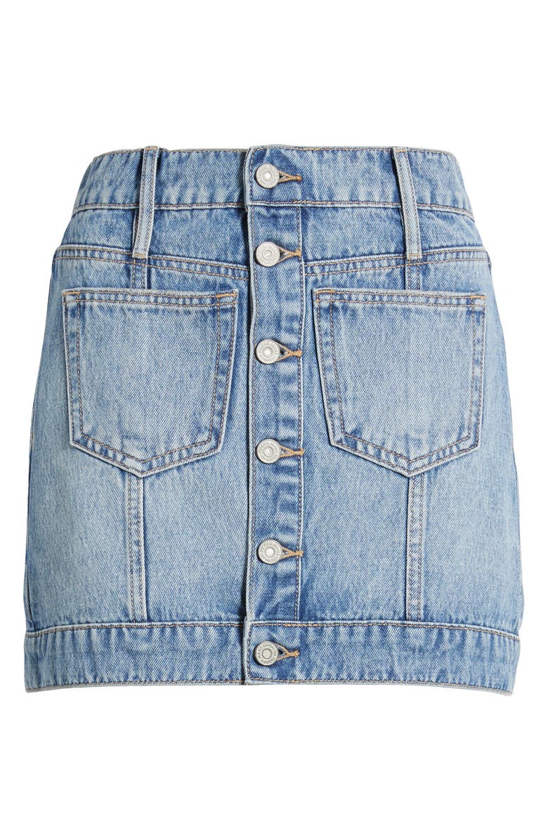 HIDDEN JEANS Button Front Denim Miniskirt, Alternate, color, Medium Wash