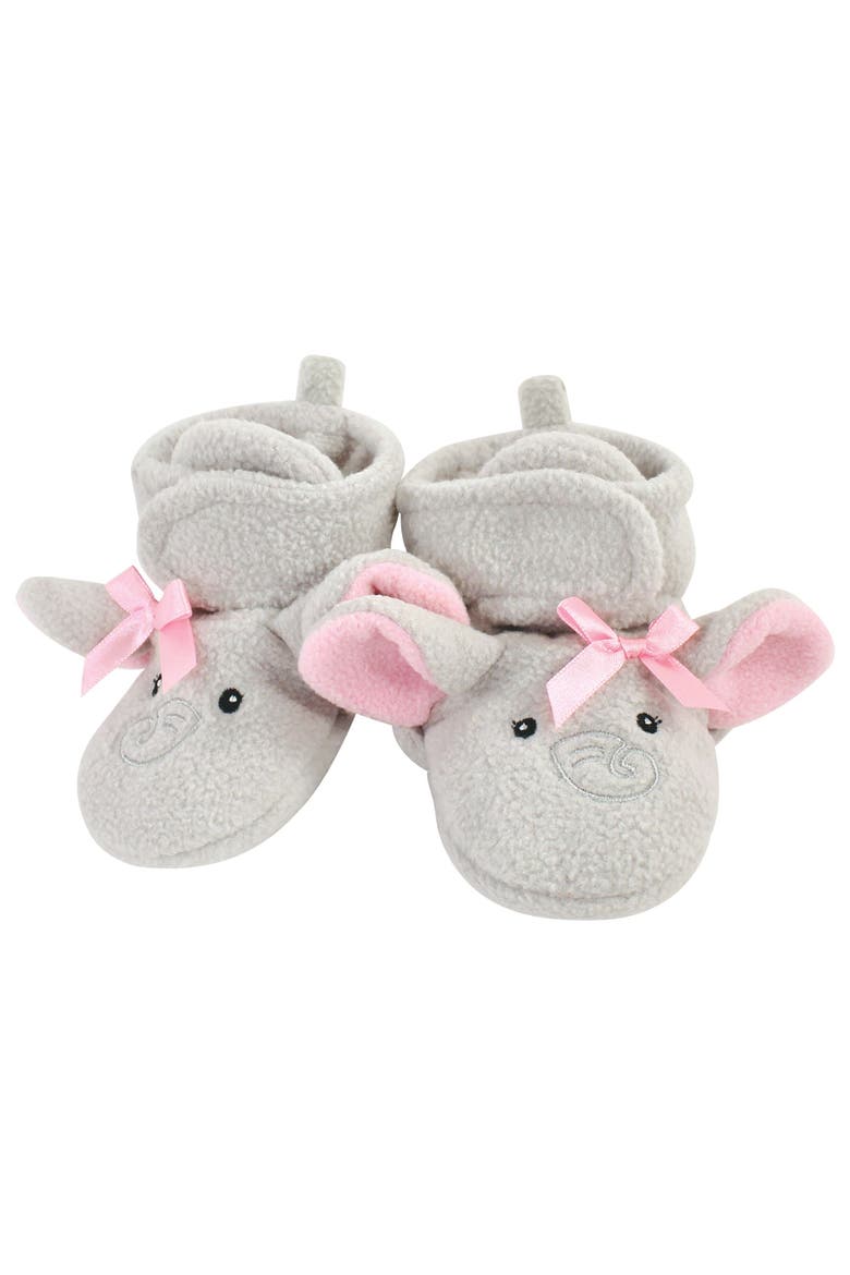 Fleece Booties, Alternate, color, Elephant Zebra