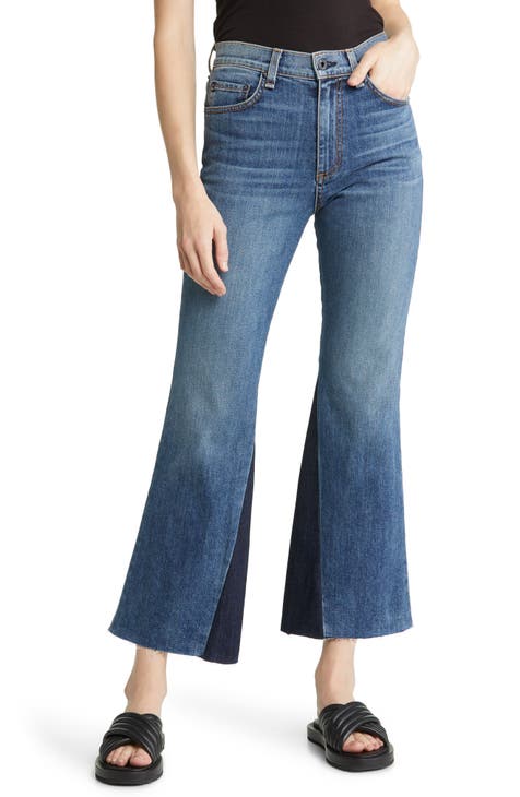 The Gee Raw Hem Flare Leg Jeans (Maverick)