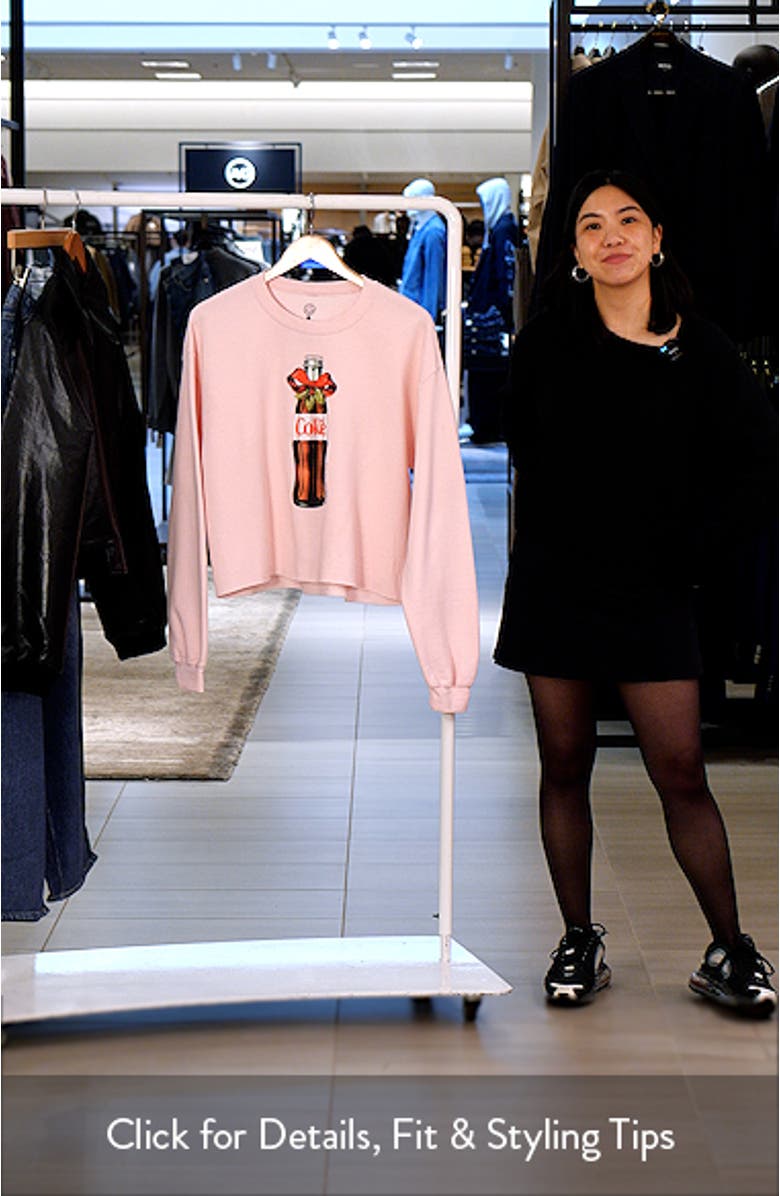 Diet Coke Bottle Bow Fleece Sweatshirt, sales video thumbnail